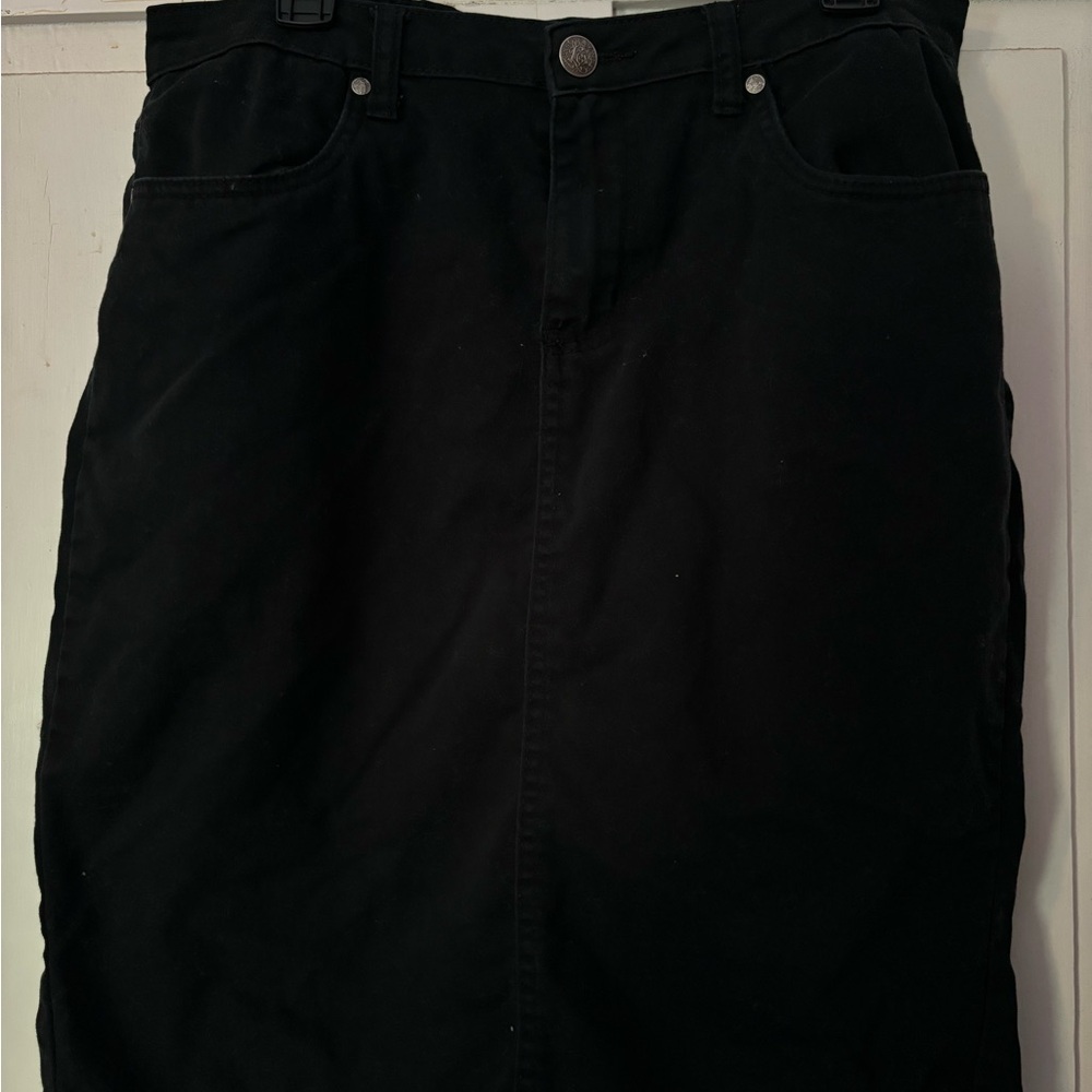 Black Denim Skirt